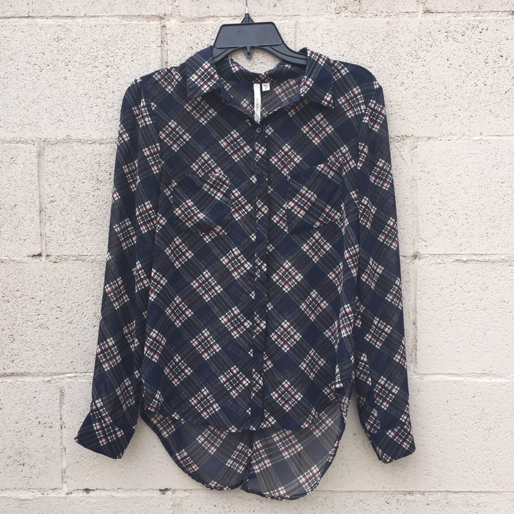 Bellatrix Sheer Long Sleeve Button Down
